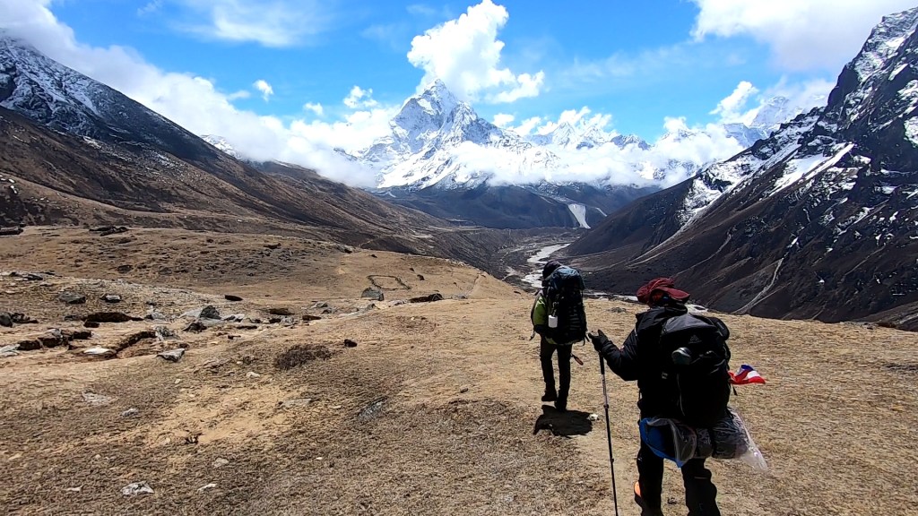 Trekking sound on high&nbsp;mountain