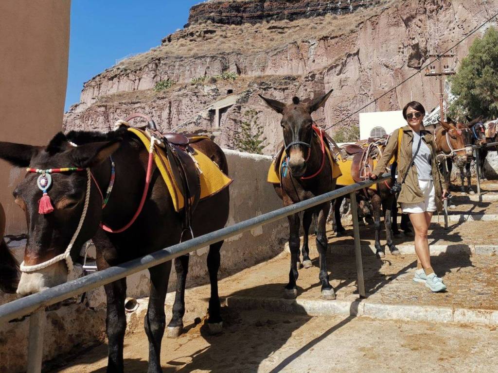 เดินเล่น Old Port จิบกาแฟเย็น ในวันแดดจัดที่&nbsp;Fira